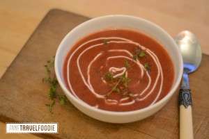 red beet soup with yogurt
