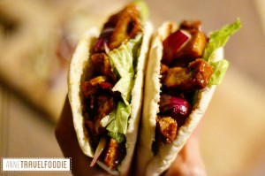 vegan pulled mock chicken sandwich