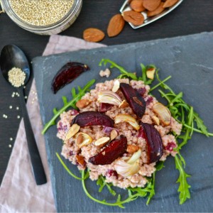 gluten free vegan beet quinoa